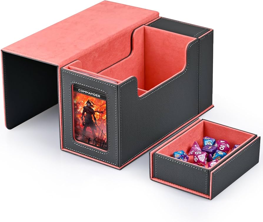 ZLCA Card Deck Box with Display Window,MTG Commander Deck